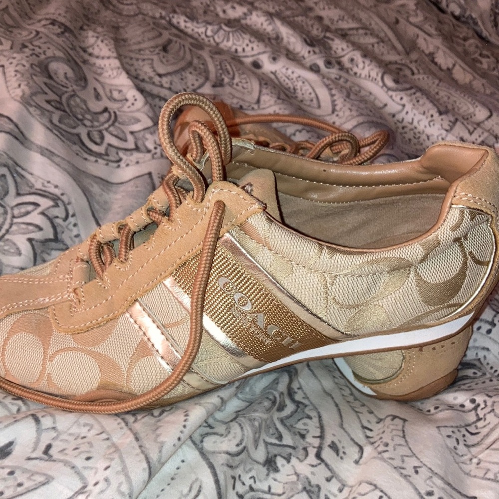 Gold coach sneakers
